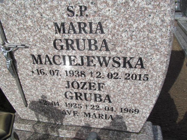 Maria Gruba Maciejewska 1938 Człuchów - Grobonet - Wyszukiwarka osób pochowanych