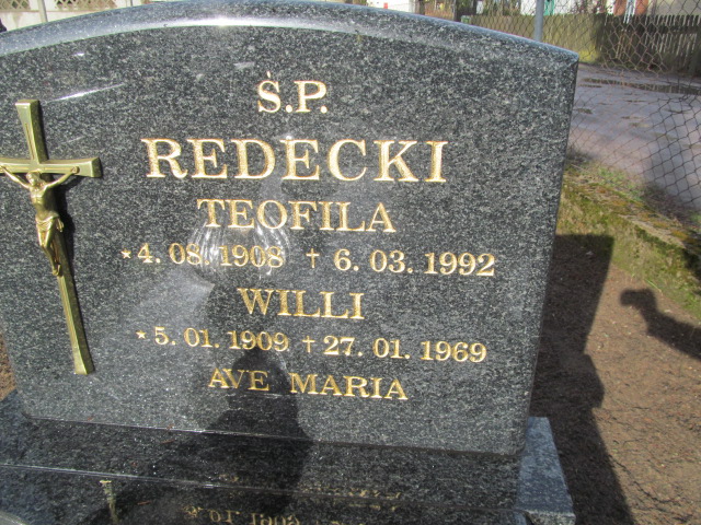 Teofila Redecka 1908 Człuchów - Grobonet - Wyszukiwarka osób pochowanych