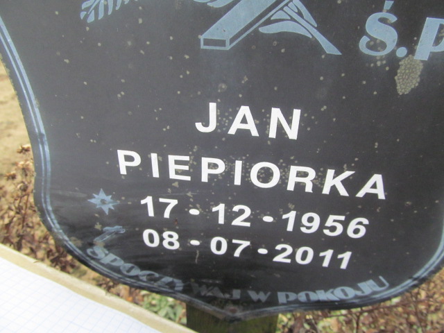 Jan Piepiórka 1956 Człuchów - Grobonet - Wyszukiwarka osób pochowanych